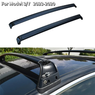 Upgrade Roof Rack Cross Bars with Antitheft Locks for Tesla Model Y Model 3 2023 Aluminum Cargo Carriers Rooftop Crossbar Holder