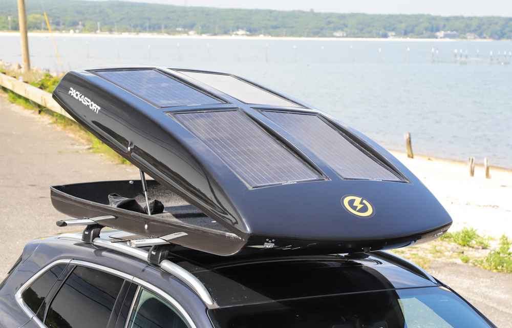 The Apollo solar embedded rooftop cargo box