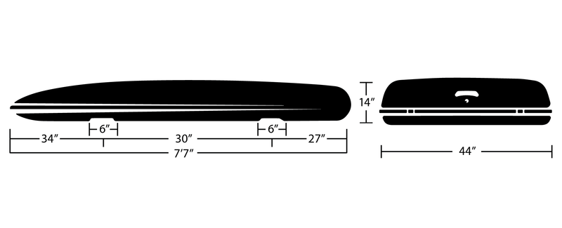 Rooftop Cargo Carrier, Rooftop Cargo Box, Dimensions